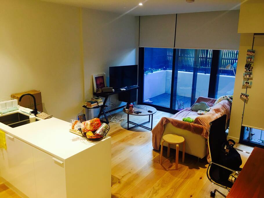 Shared Area: Living Room with TV and Sofa