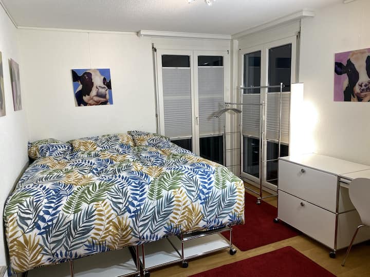 Dormitorio, distribución de la cama doble