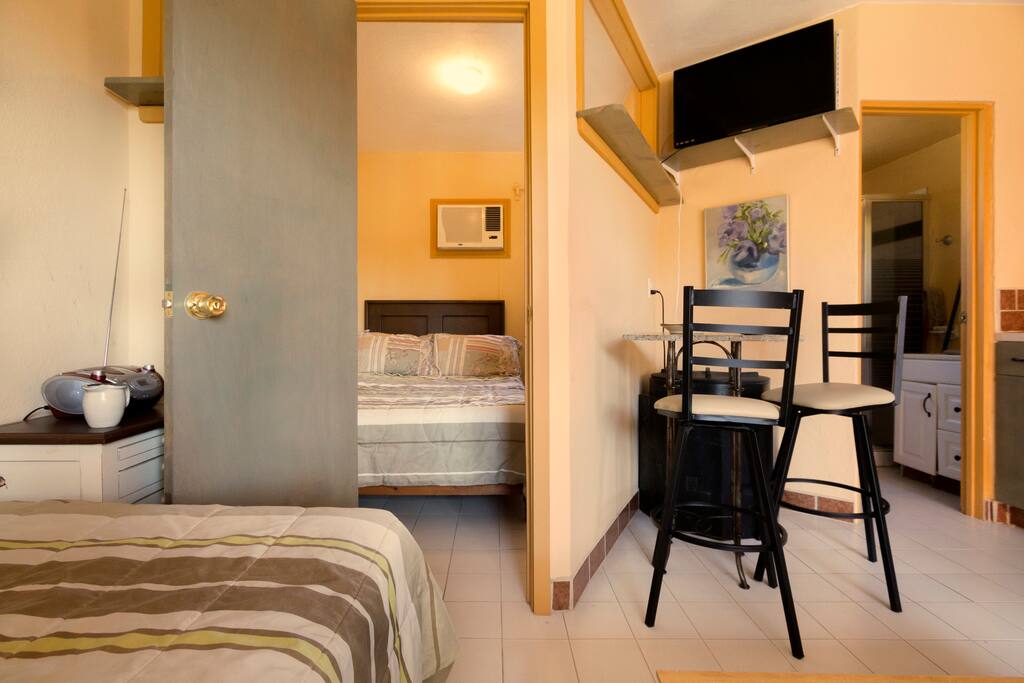 Separate bedroom off living area