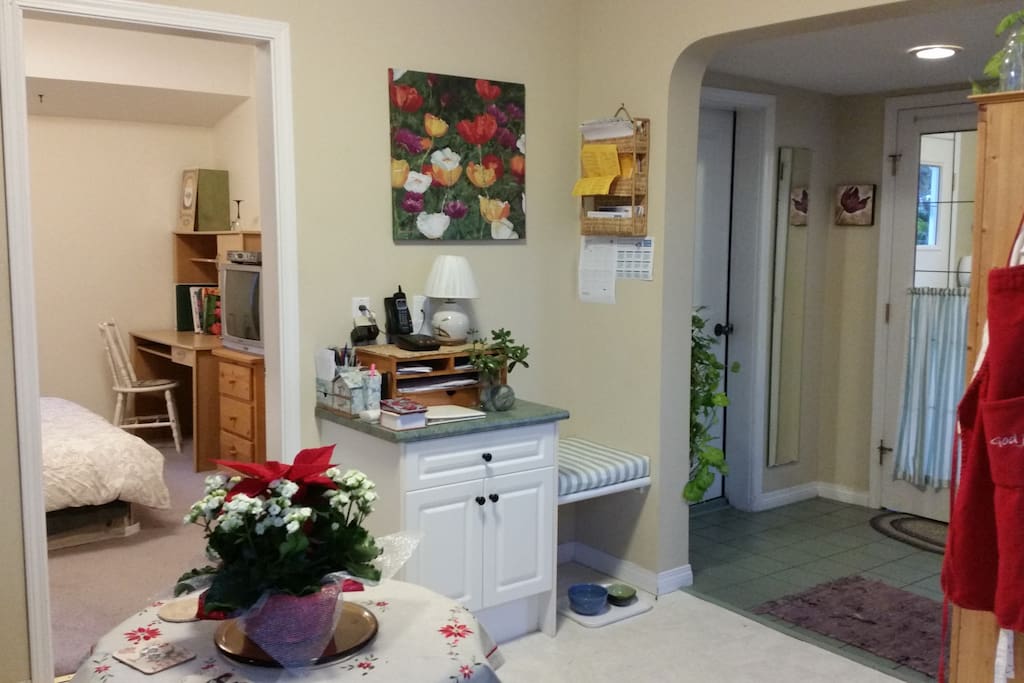 close to guest bathroom to right