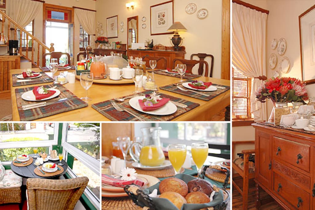 Breakfast in dining room