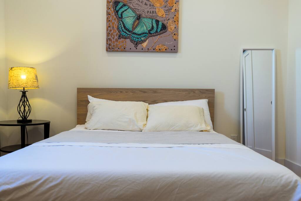 Large bedroom with queen size bed