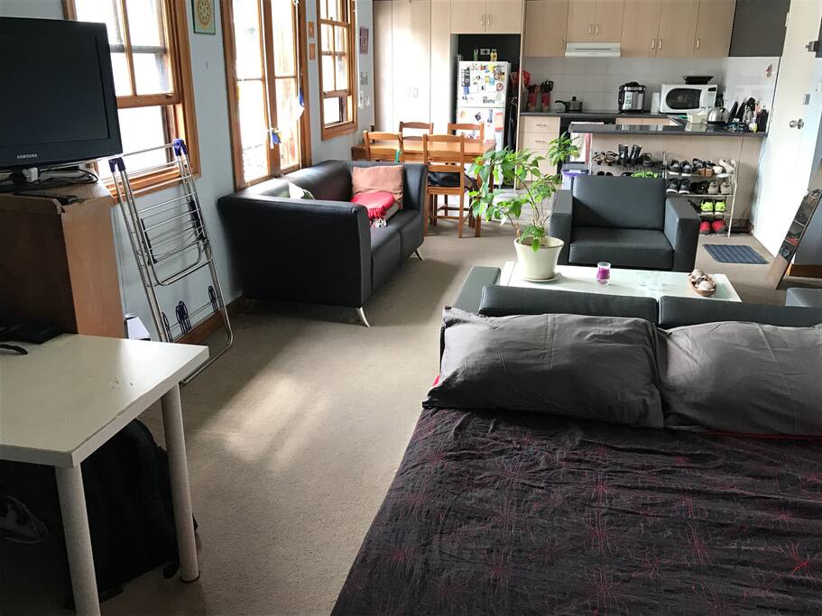 The studio from the sleeping area