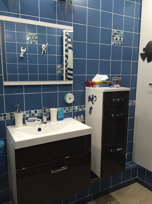 Salle de bain refaite à neuf.