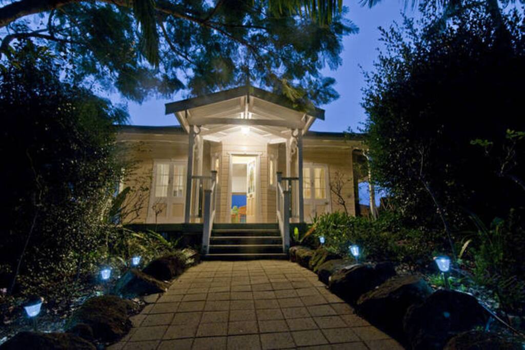 Valleydale cottage at night