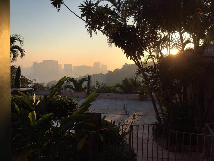 Morning view from the guest rooms window.