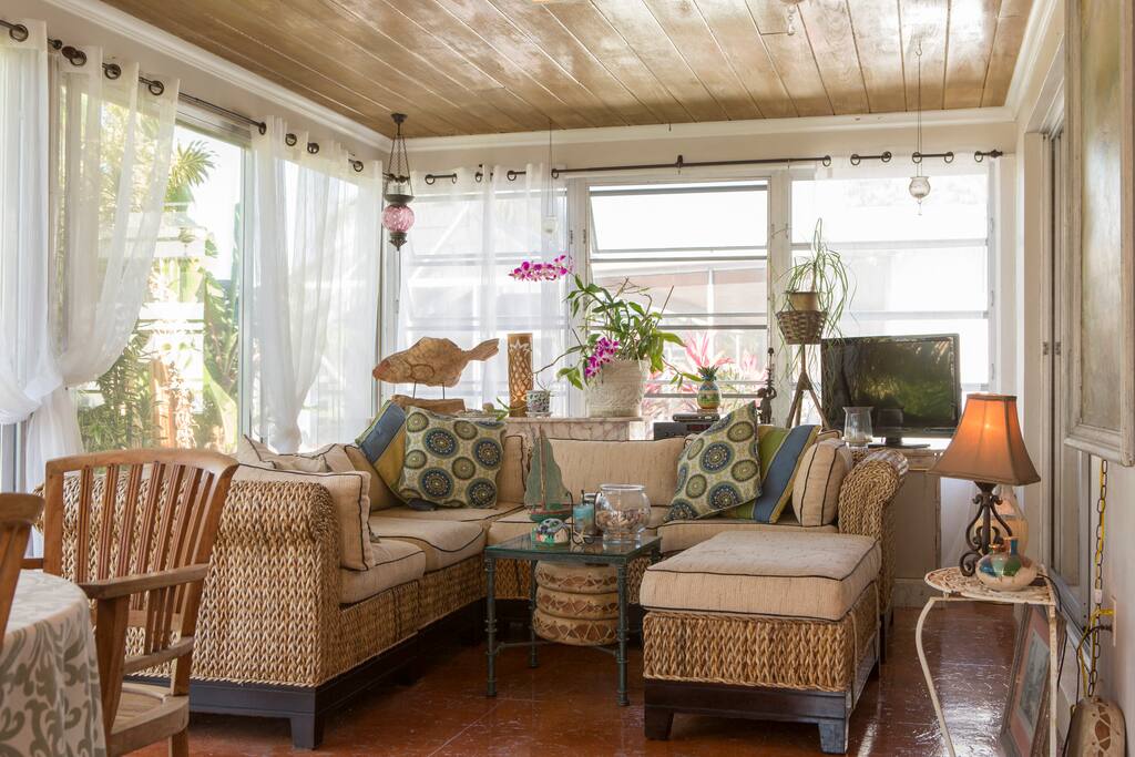 Guests welcome to use our den in the Florida Room. Great for napping, reading, TV or even work.
