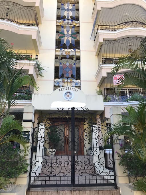 Entrance to condo complex