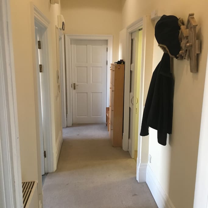 Hallway showing front door
