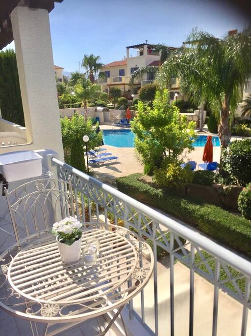 Private balcony with poolview