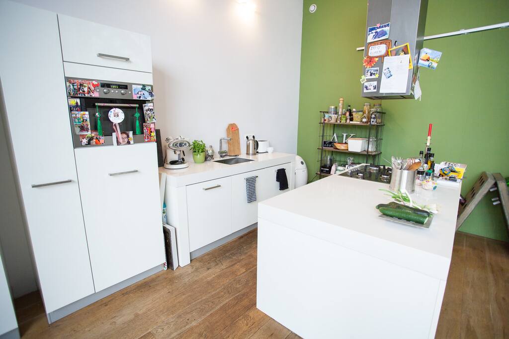 Fully equipped open kitchen
