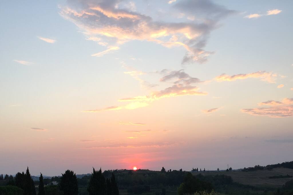 Sunset view from the patio