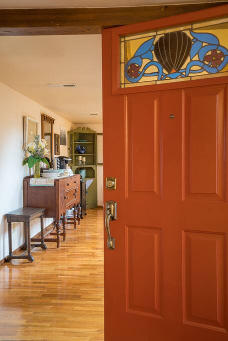 Peeking into the dining room.