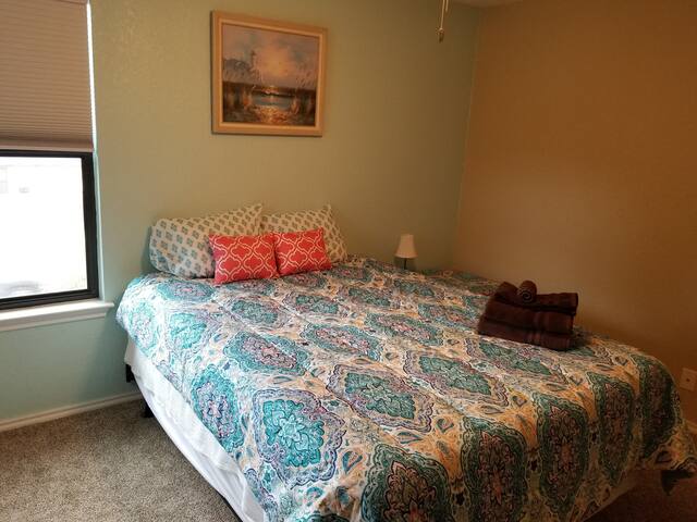 Queen size mattress in new room