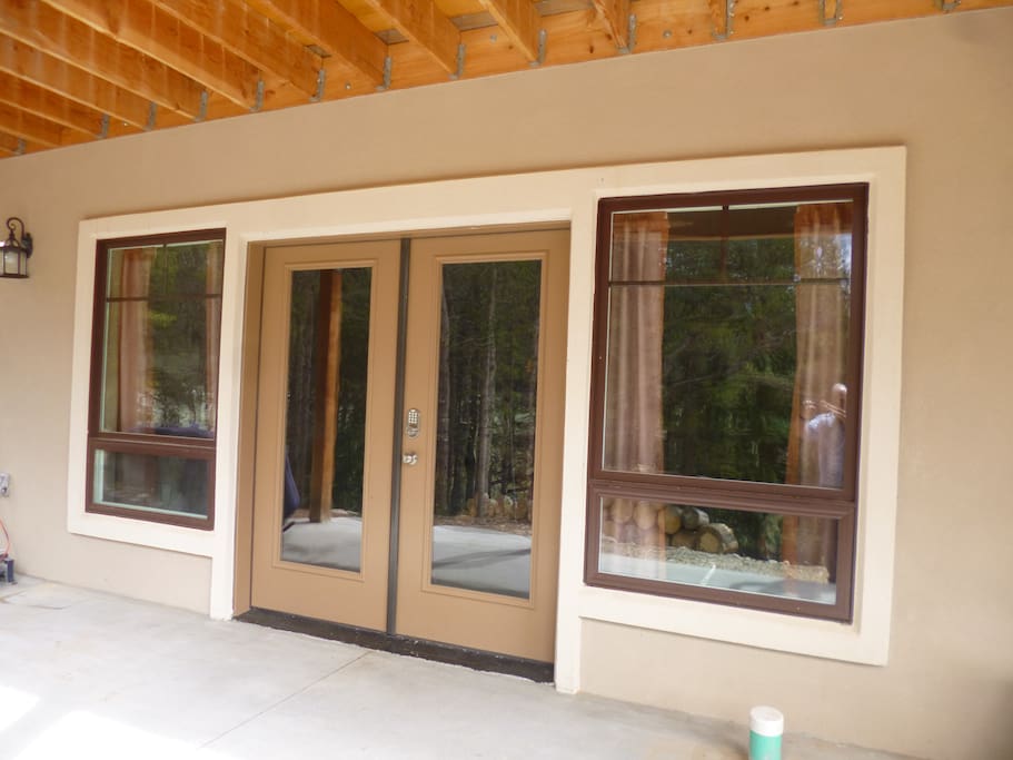 Entrance to the terrace level apartment