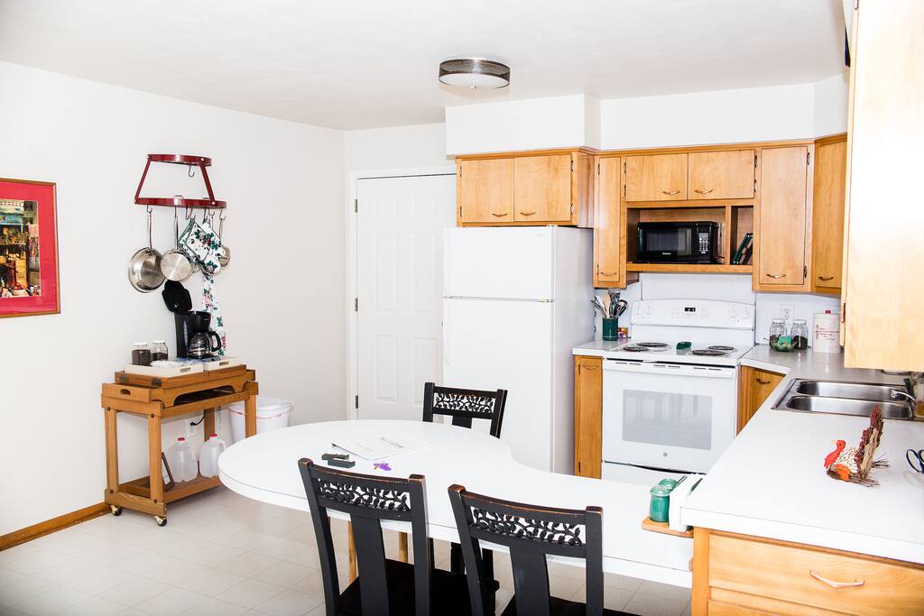 Kitchen (Appliances include NEW Oven/Range and Microwave, Dishwasher, Fridge/Freezer, Coffee Pot, Toaster, Electric Tea Kettle)