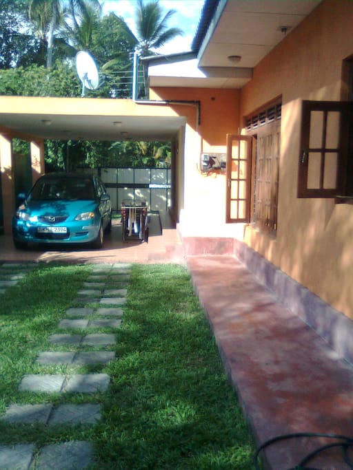 This is a front view of the garage.