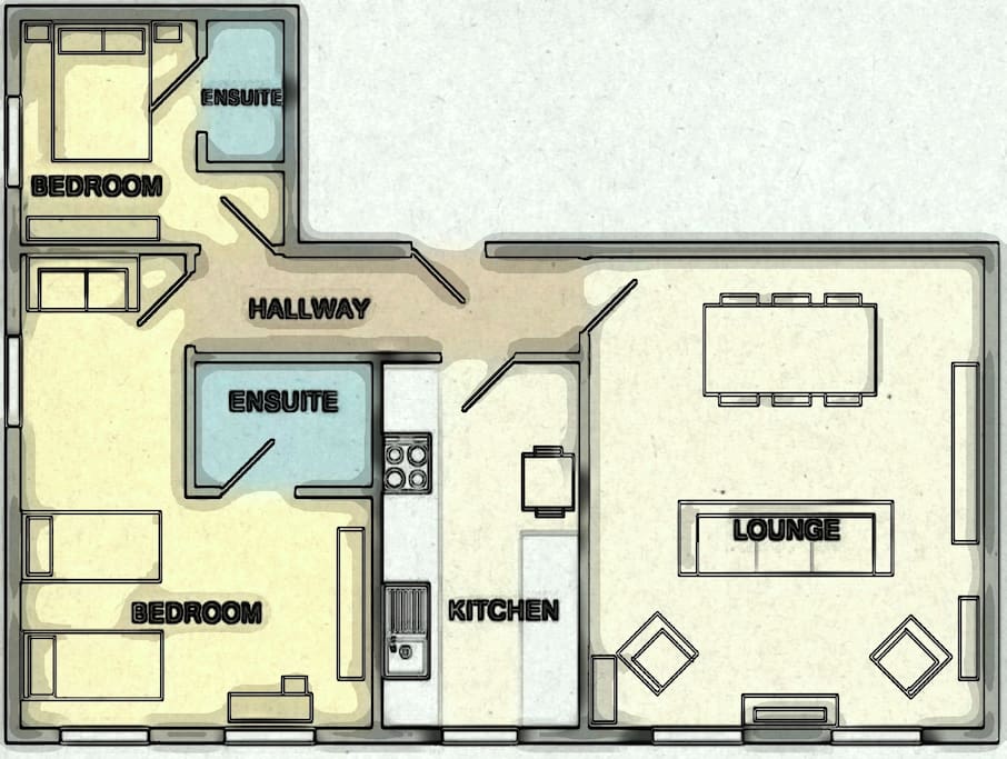 Layout of St Hilda's Apartment