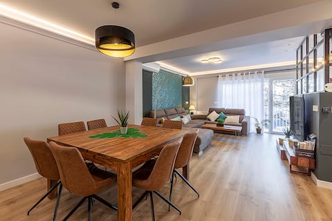 New elegant apartment city center. Parking 3 baths