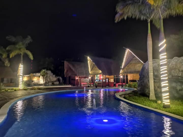 Family Family Aldea K'iin Ecohabitat For 12 People - Puerto Morelos