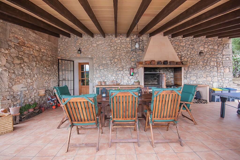 porch with the barbecues
