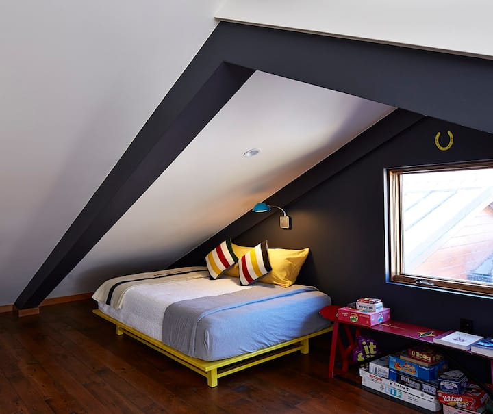 Attic bedroom (two full beds), 2nd floor. 
