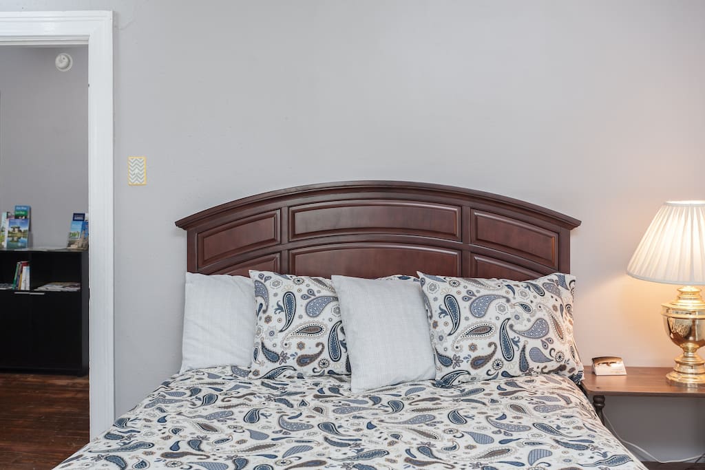 Queen size bed and couch for contemplating life!