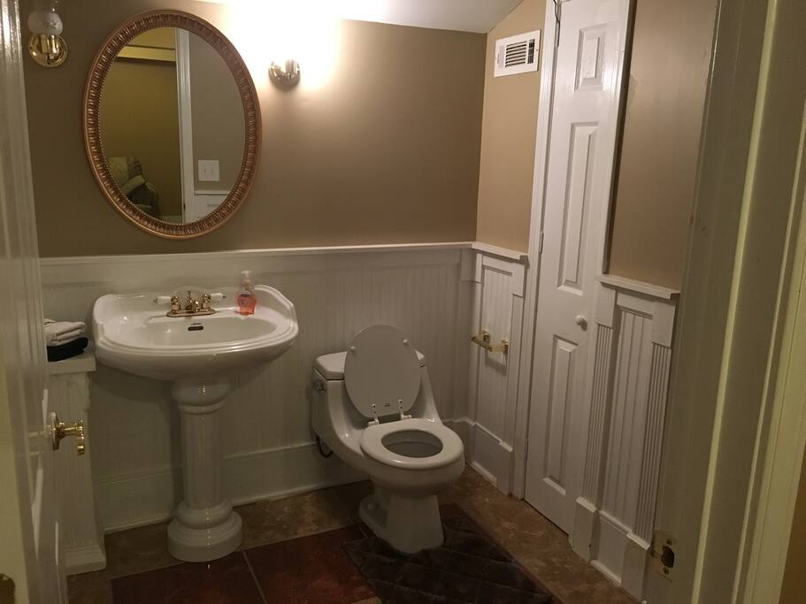 This is the full bathroom with shower.