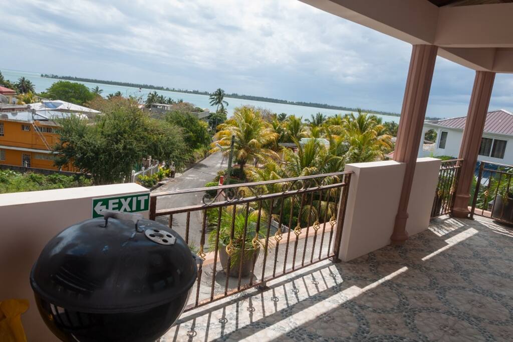 terraces with sea view and Le morne Mountain