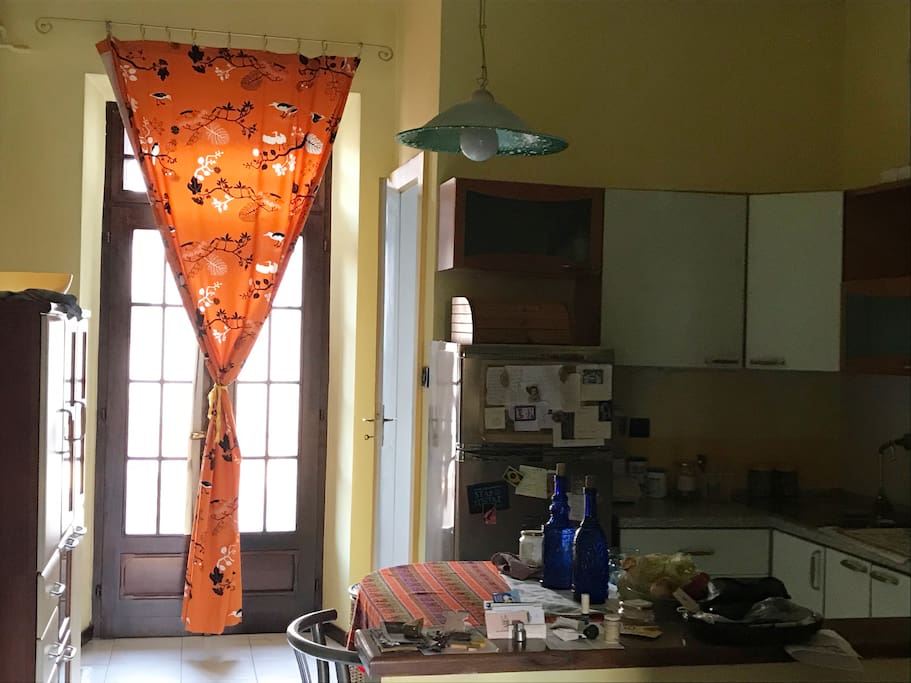 Kitchen in a full sunny day