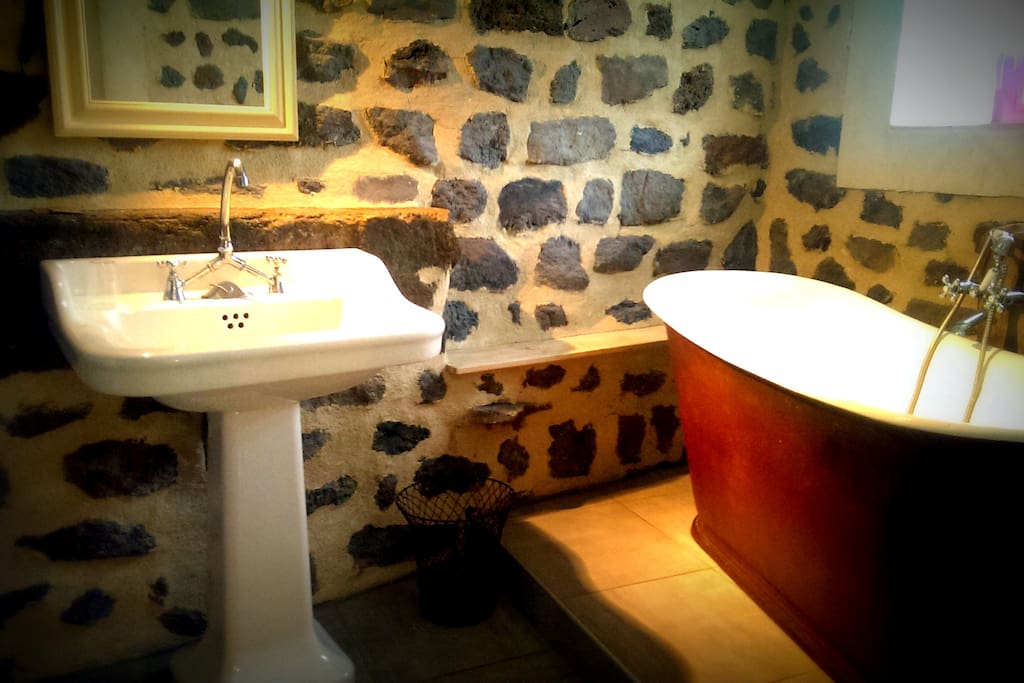 salle de bain chambre Silène baignoire d'antan