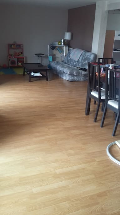 Salon-salle à manger spacieux