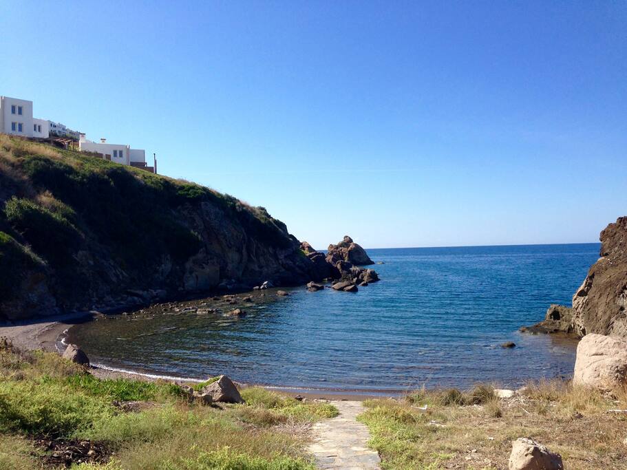 A semi-private beach - 7 min. by walking distance!