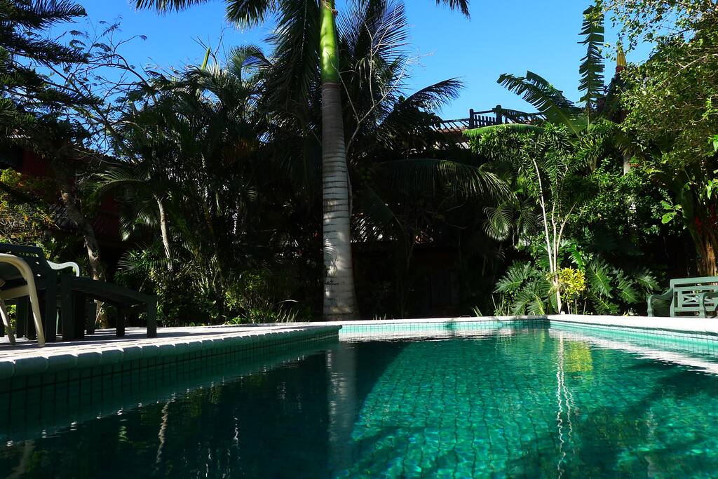 piscina e jardim