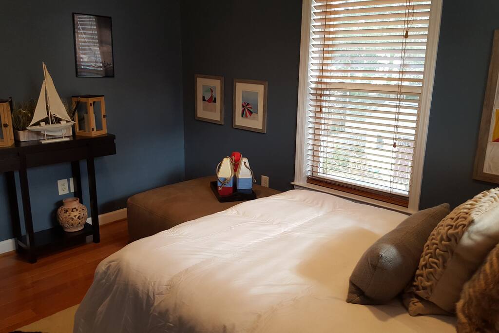 Second floor bedroom with private bathroom.