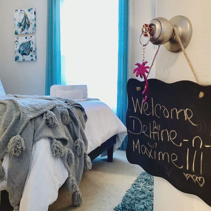 When you arrive, your name will be on your room door key for ease during your stay