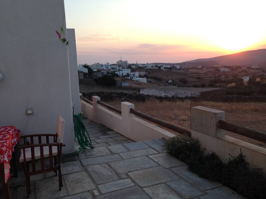 A beautiful sunset from the backyard - barbeque place of the house