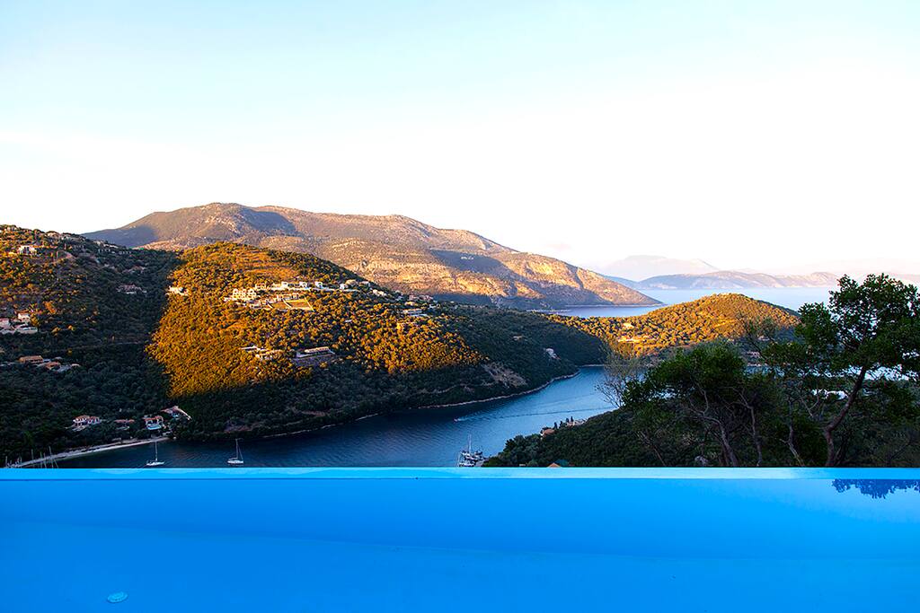 Panoramic view from our pool at Villa Alfresco