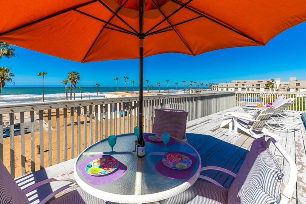 Additional outdoor dining for 3.