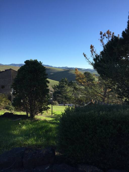 View of hills from house