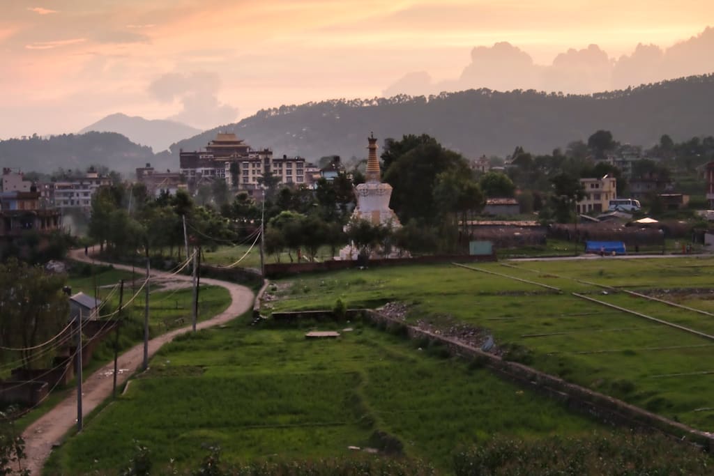Its especially taken from over the ROOF TOP .Here we can see the perspective of wildernesses and greenery of Sundarijal, B.P Chowk.This picture is found in front of the house especially from left side .