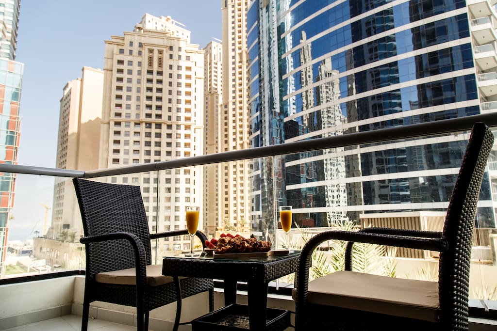 View of Dubai Marina furnished apartment