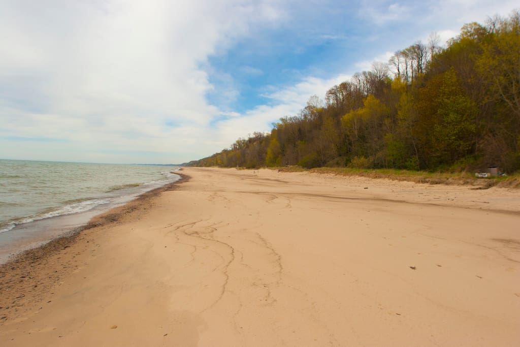 Our shared, sandy, Lake Michigan Beach!