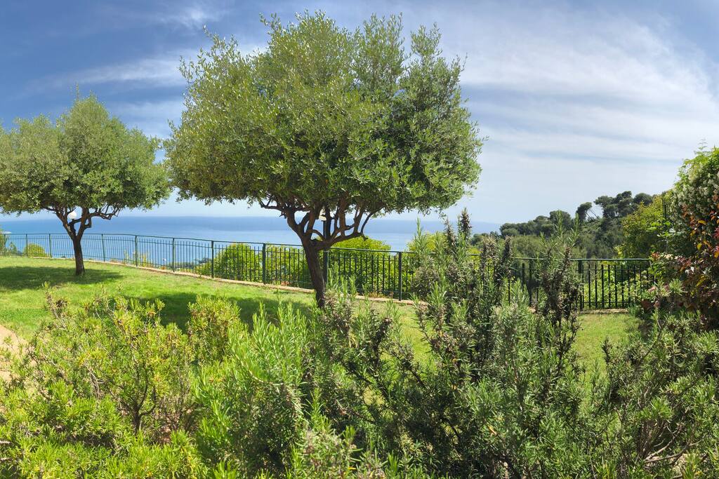 Jardin plein sud face à la Méditerranée