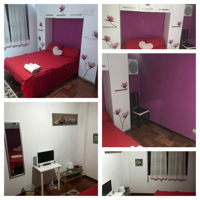 Habitación con cama grande,tv hd