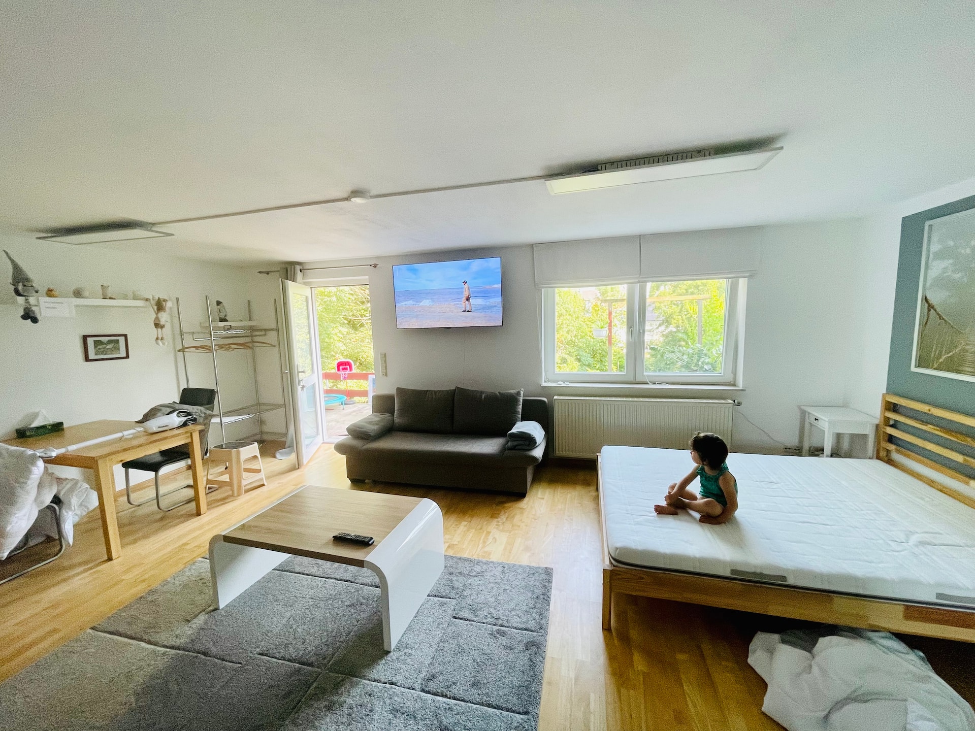 Quiet attached apartment with good amenities.