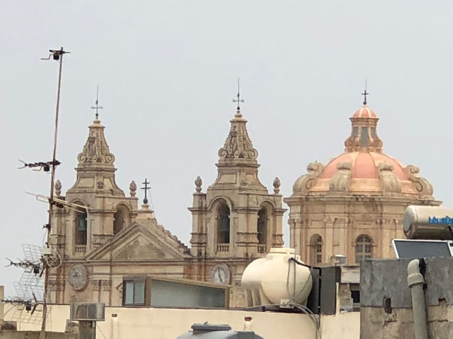 Rooftop view of the Con Cathedral Mdina