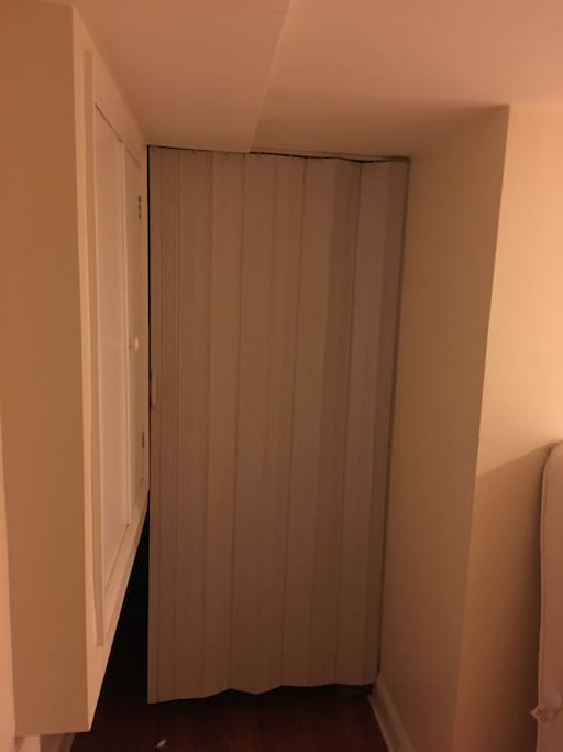 Magnetic closure plastic curtain is your bedroom door