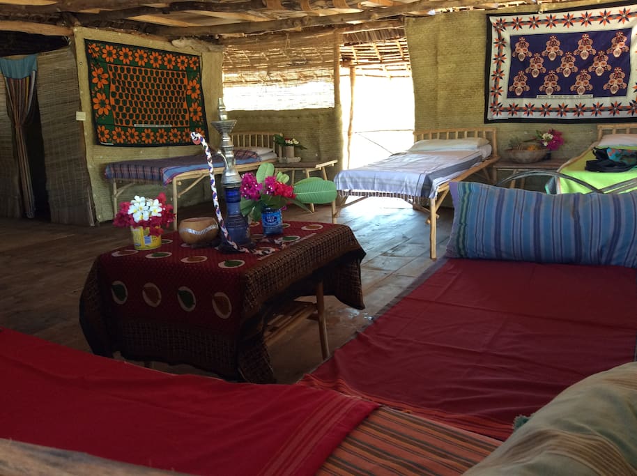 Chill out space in each of the two dorm rooms