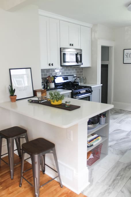 Shared kitchen on the main floor.
